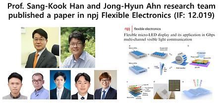 Prof. Sang-Kook Han and Jong-Hyun Ahn research team published a paper in npj Flexible Electronics (IF: 12.019) 